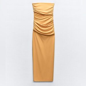 zara polyamide cut out dress SHORT CUT OUT DRESS - Brown